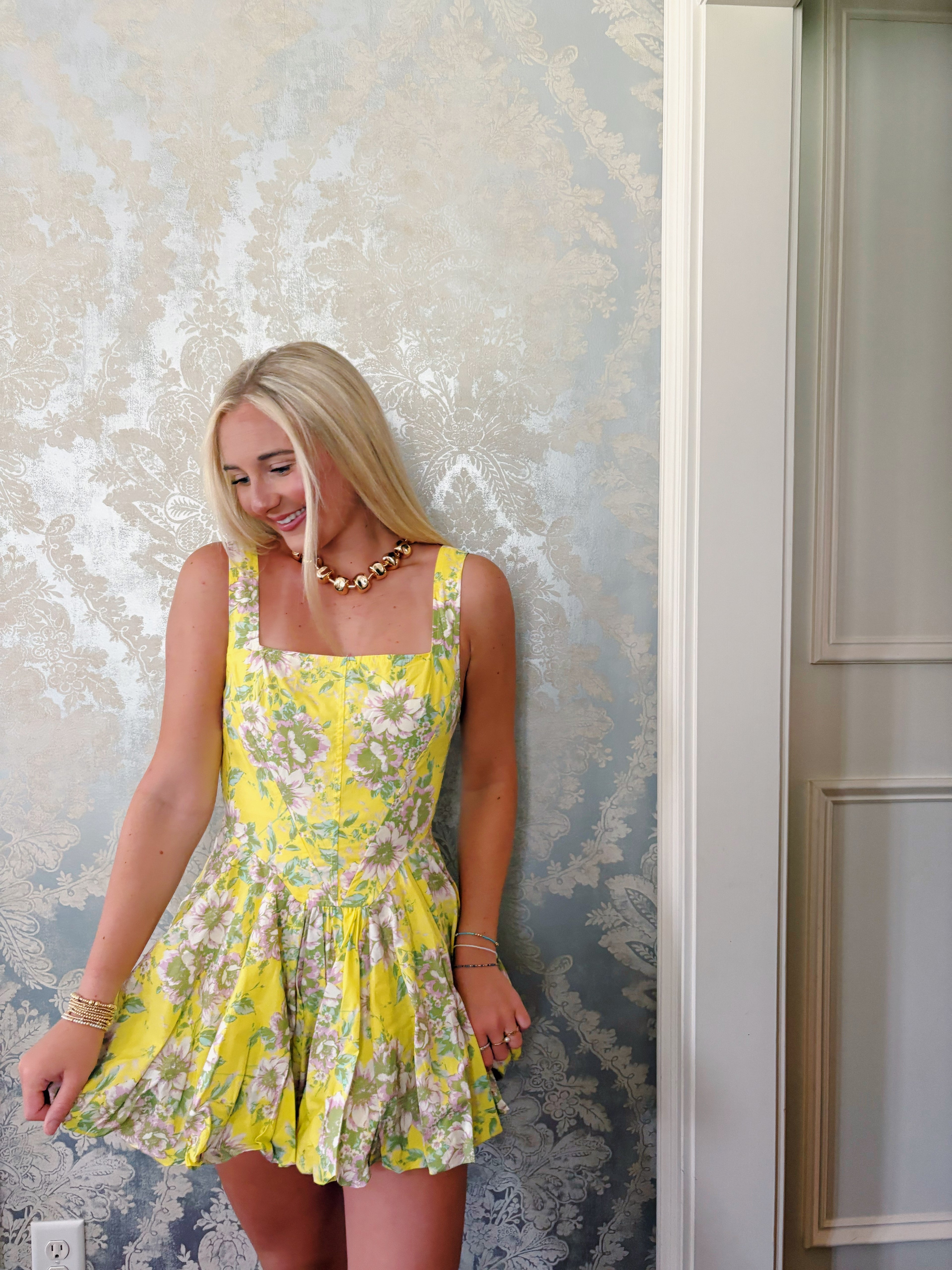 Elsie Floral Balloon Dress