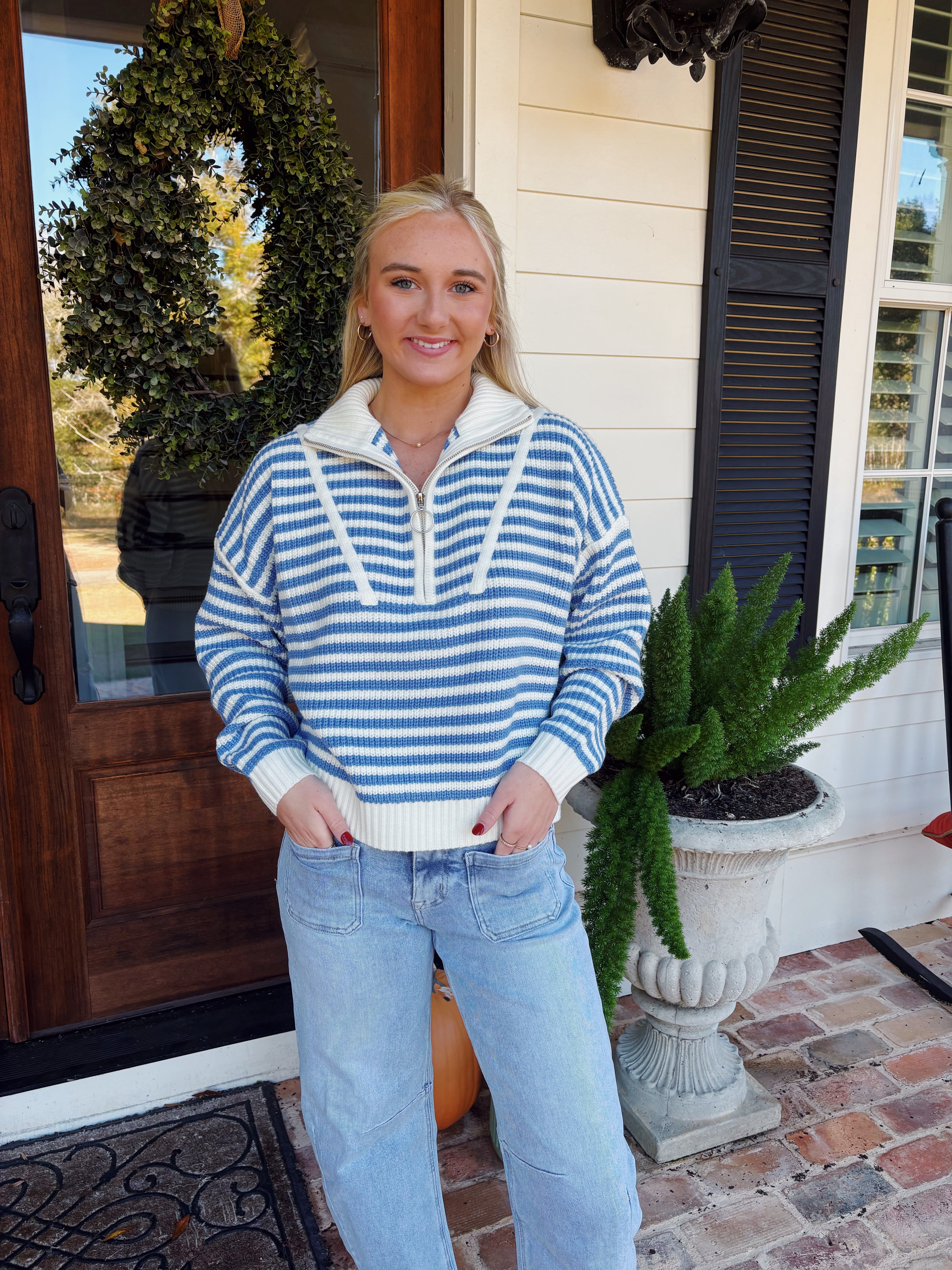 Stripped Sweater Top