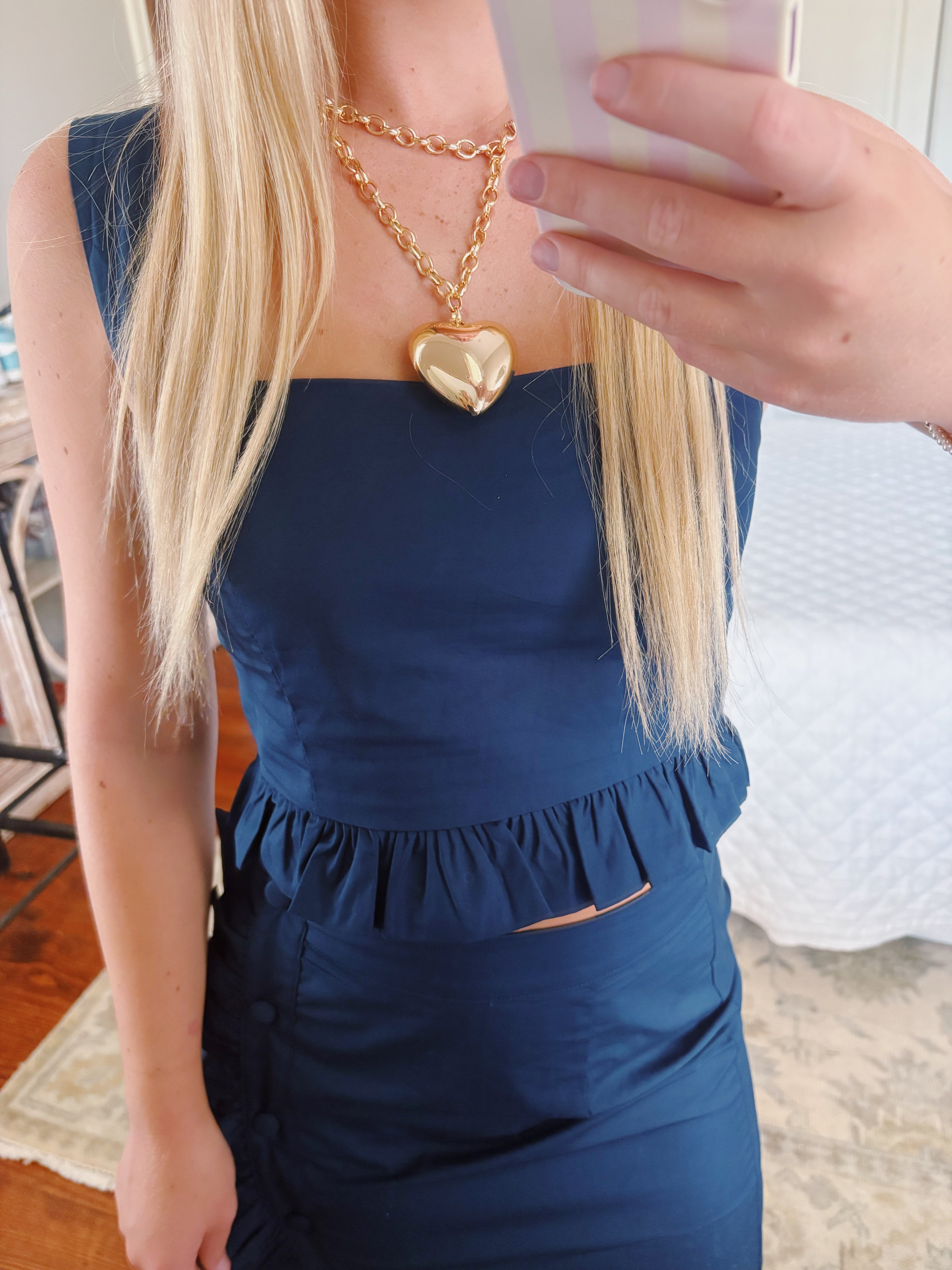 Chunky Wrap Around Heart Necklace