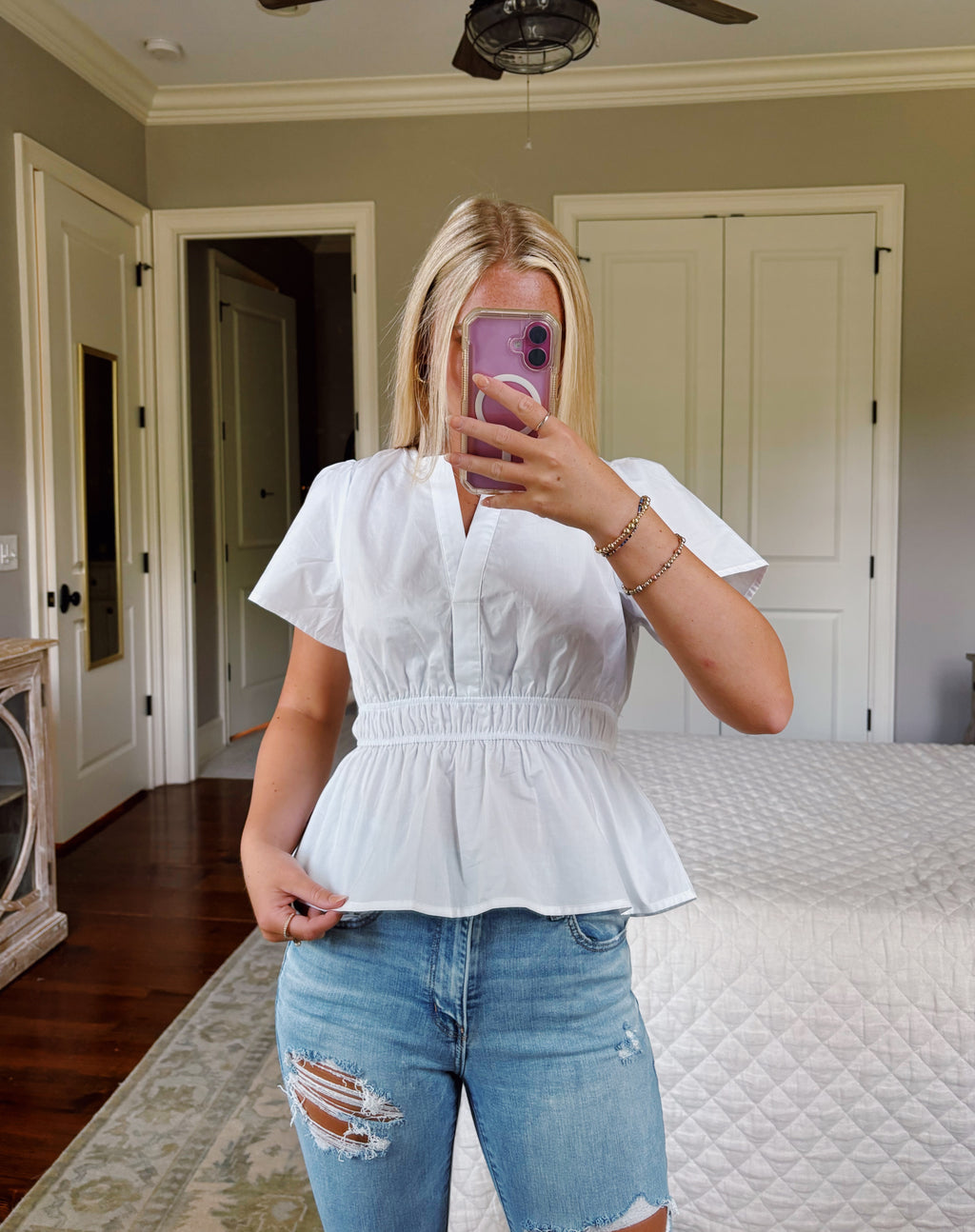 Poplin Flare Top