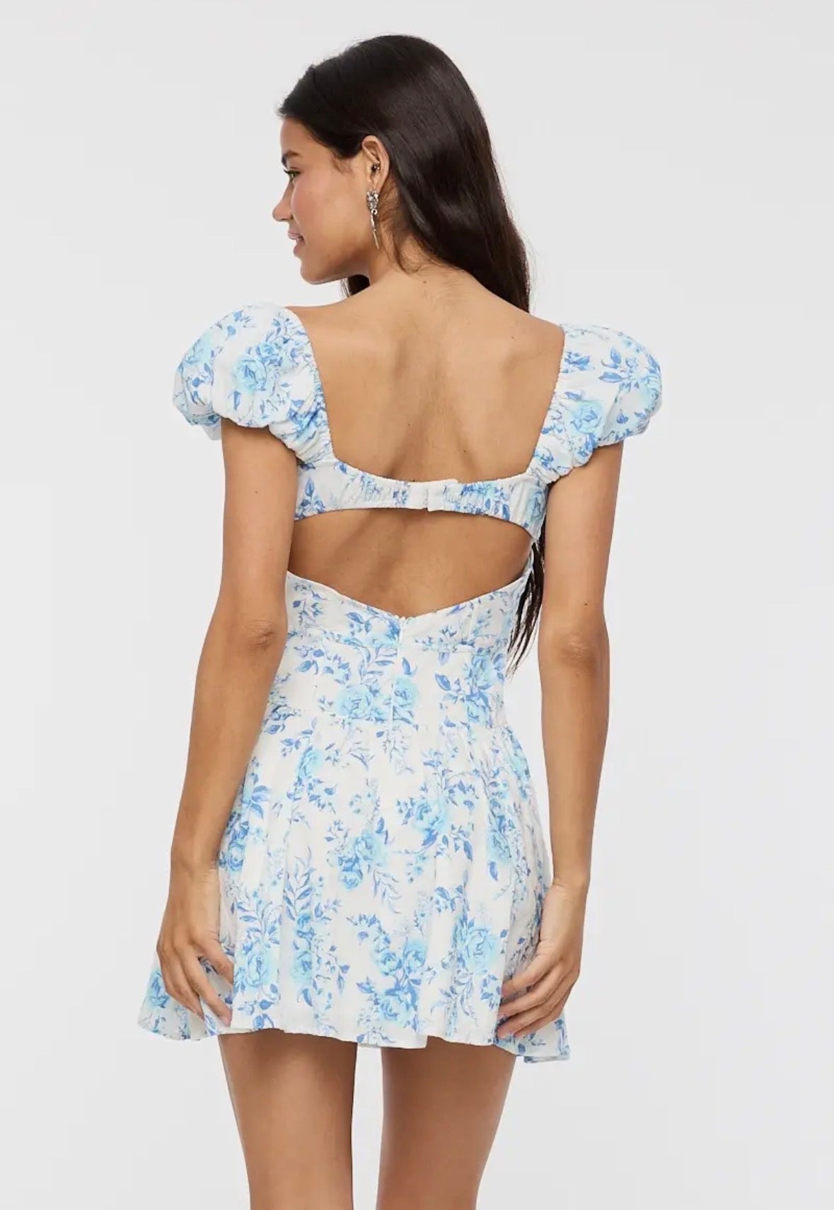 Vivid Floral Sweetheart Mini Dress