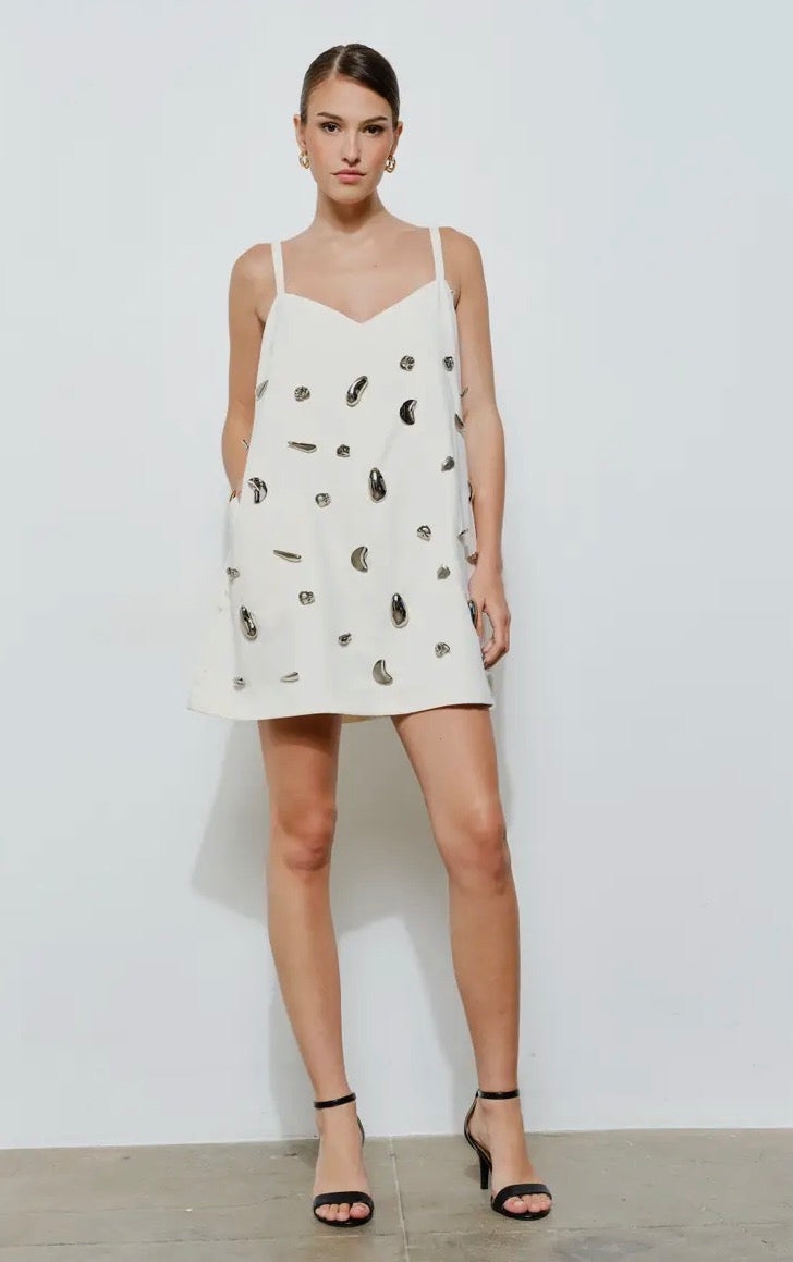 Metallic Embellished Mini dress