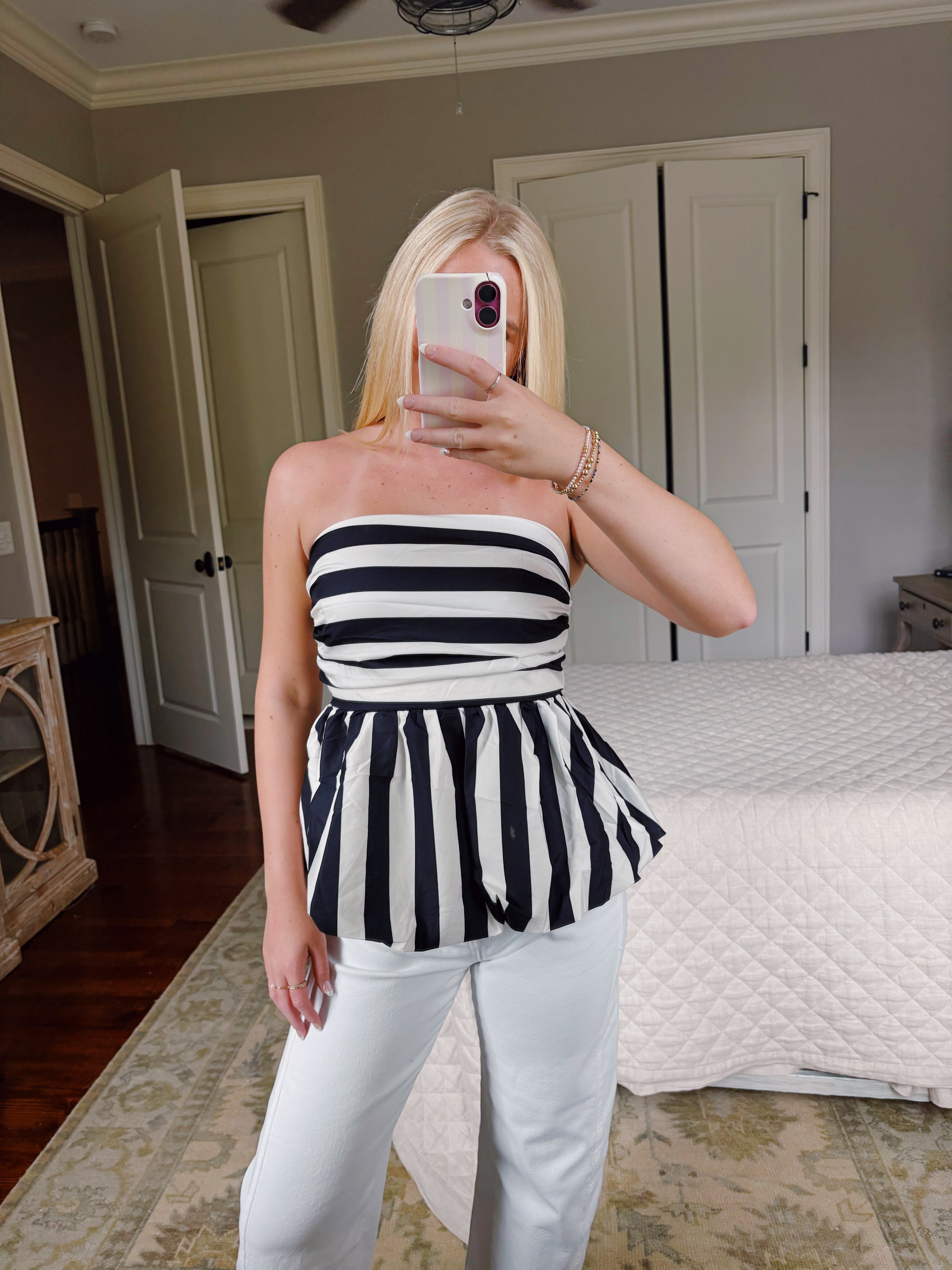 Striped Bubble Top