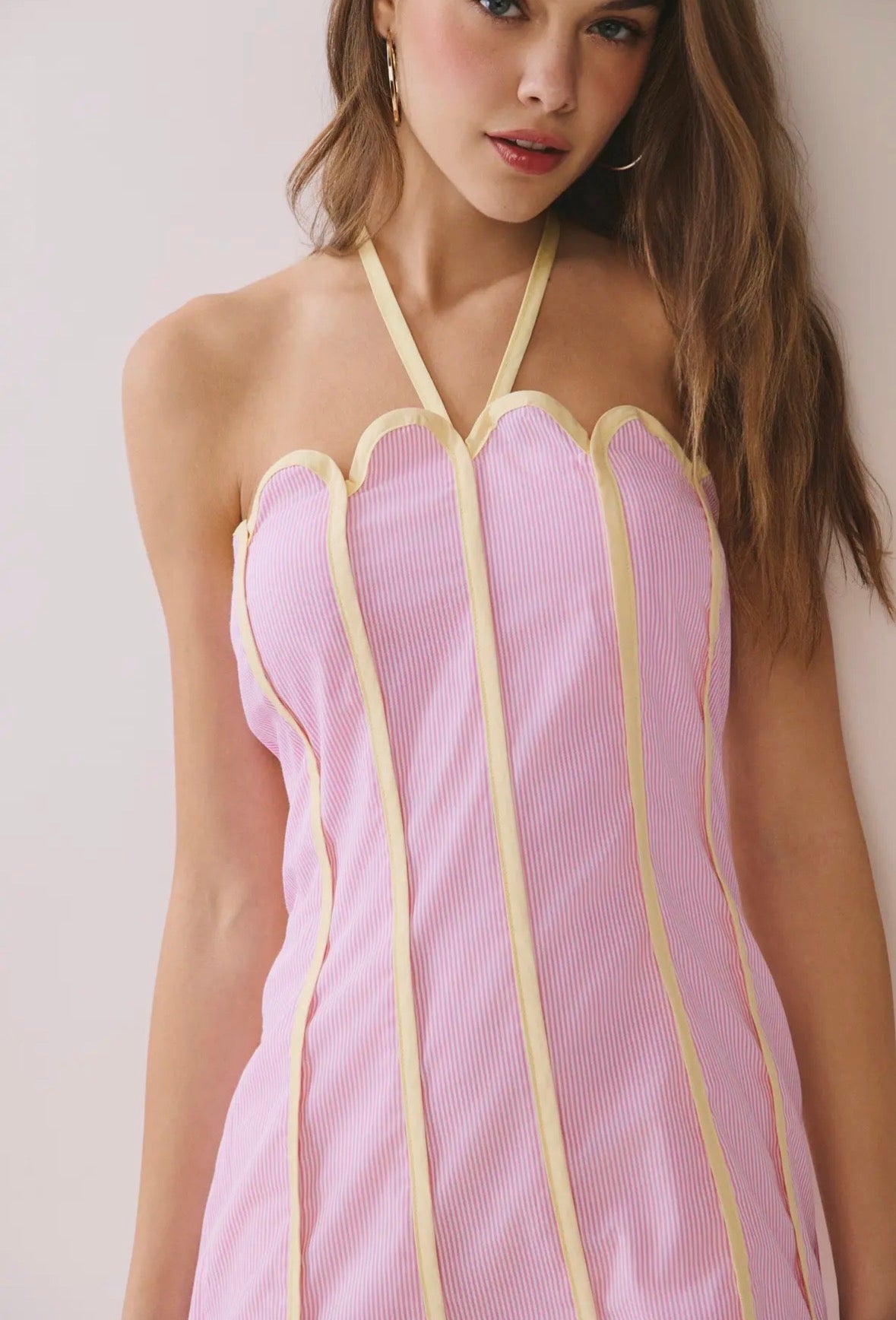 Scalloped Mini Dress