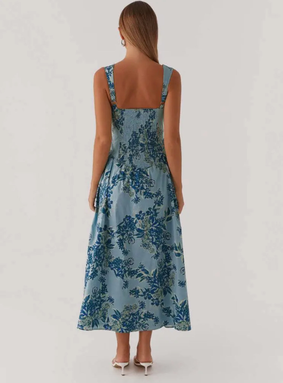 Elegant Floral Botanical Print Maxi