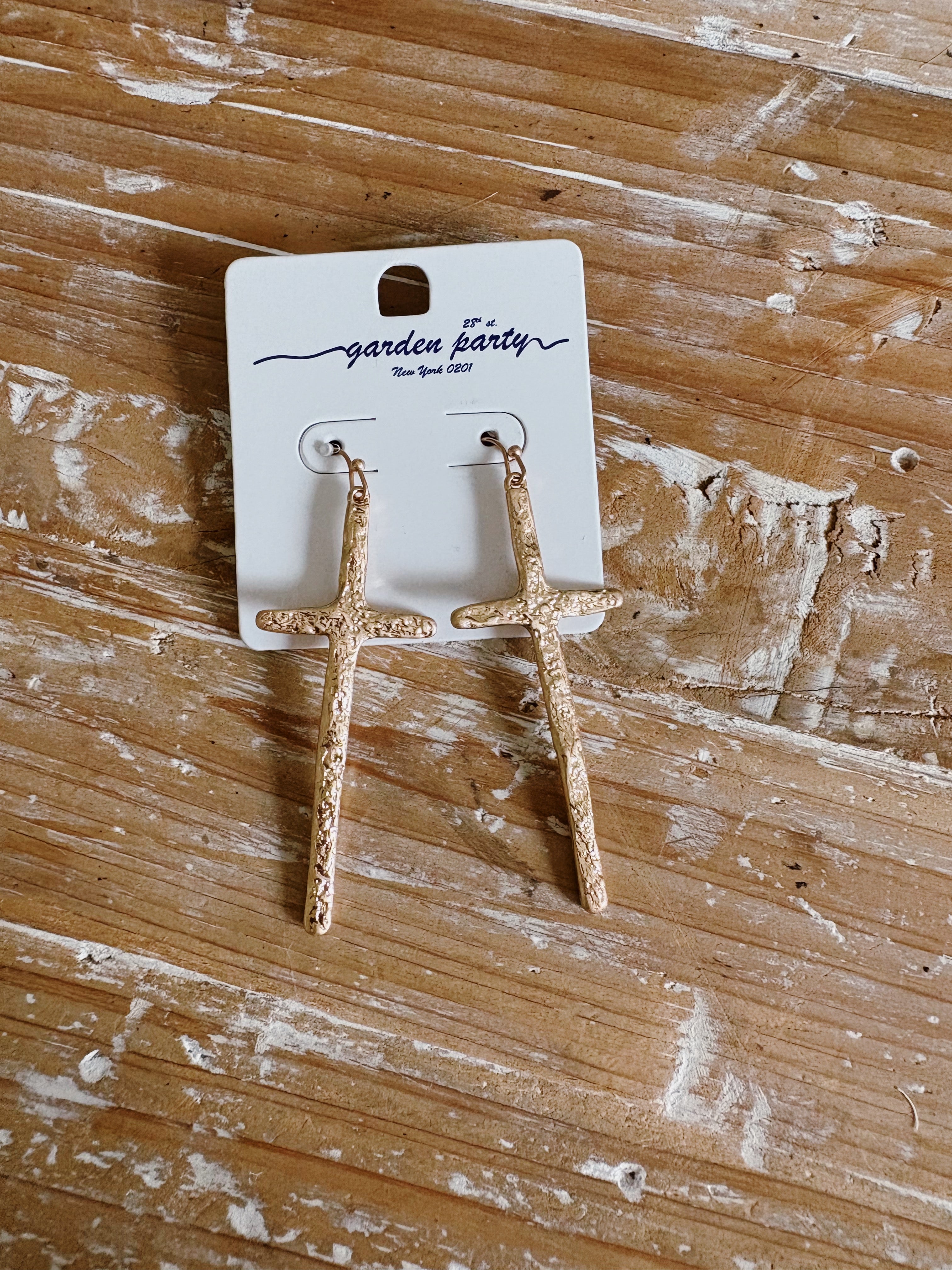 Long Cross Earrings