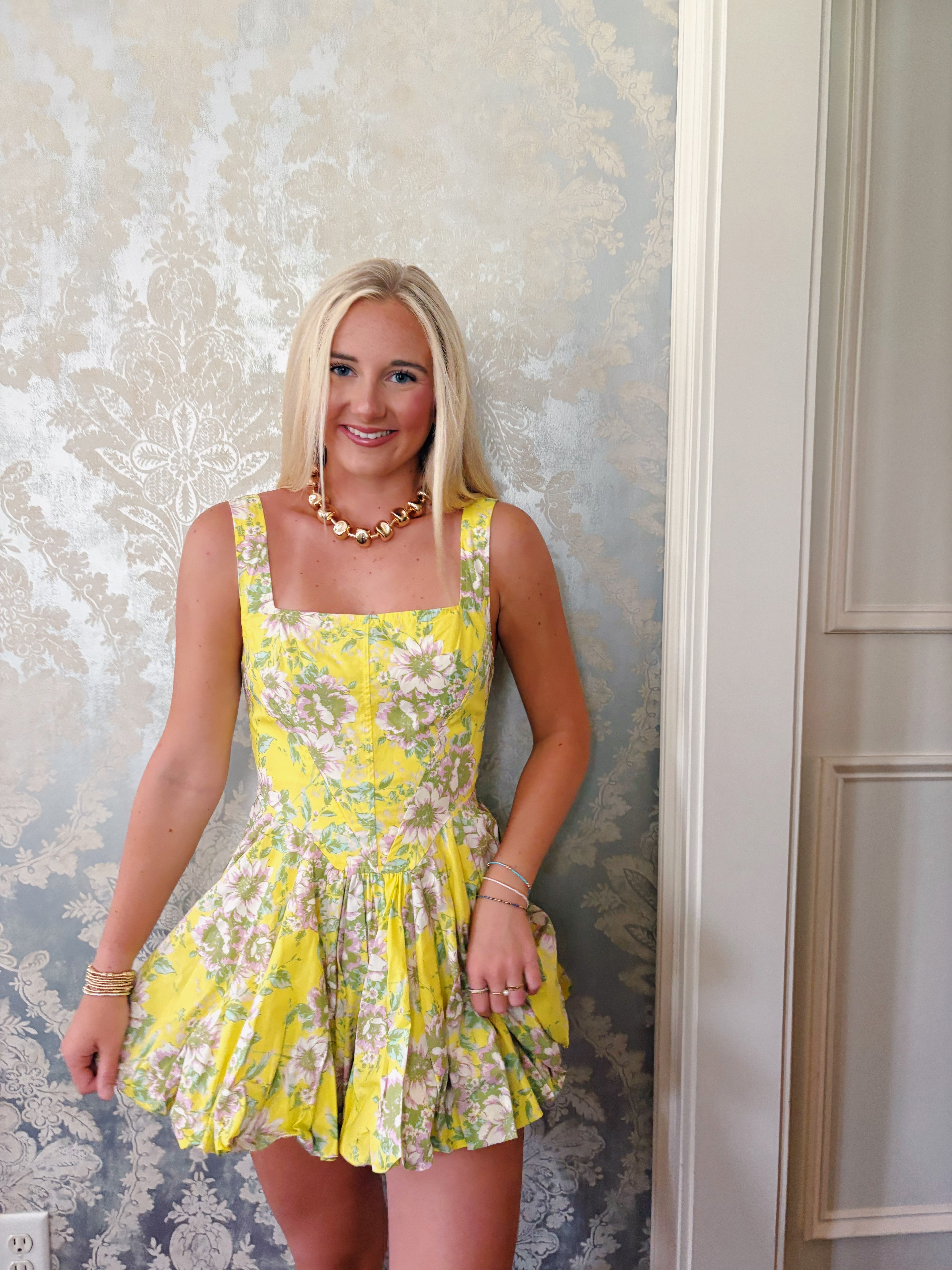 Elsie Floral Balloon Dress
