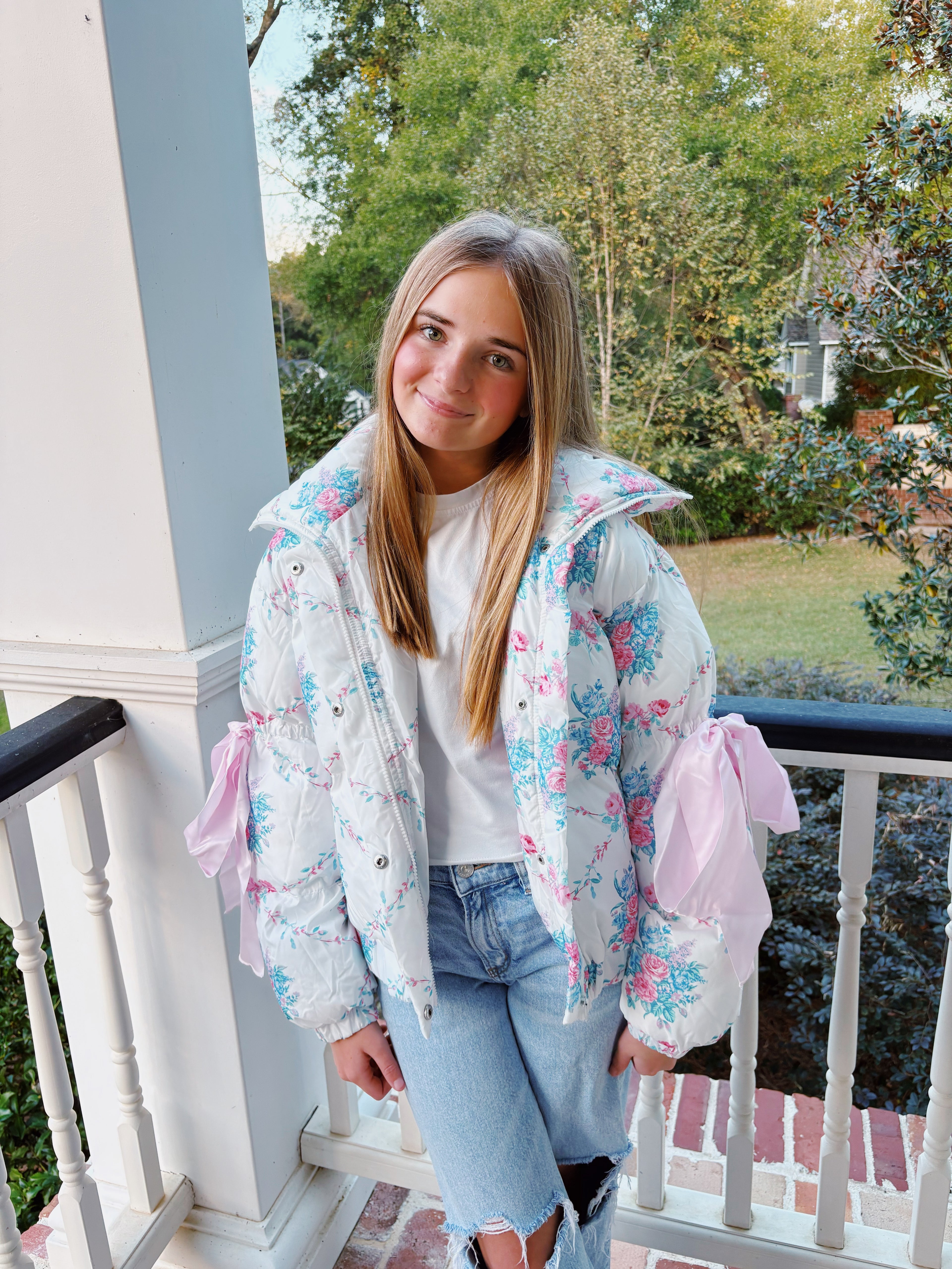 Emma Floral Puffer Jacket