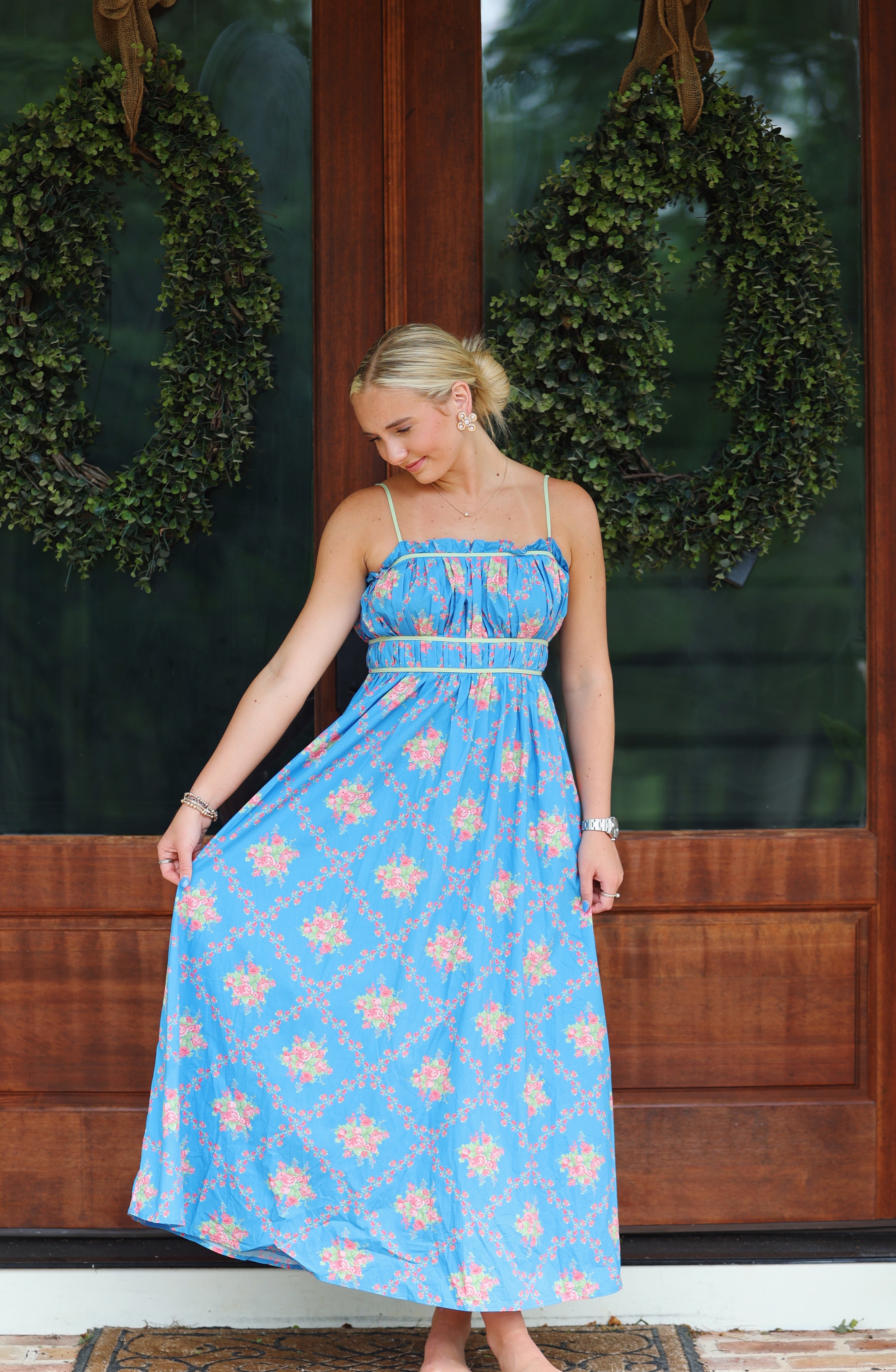 Blue Floral Maxi