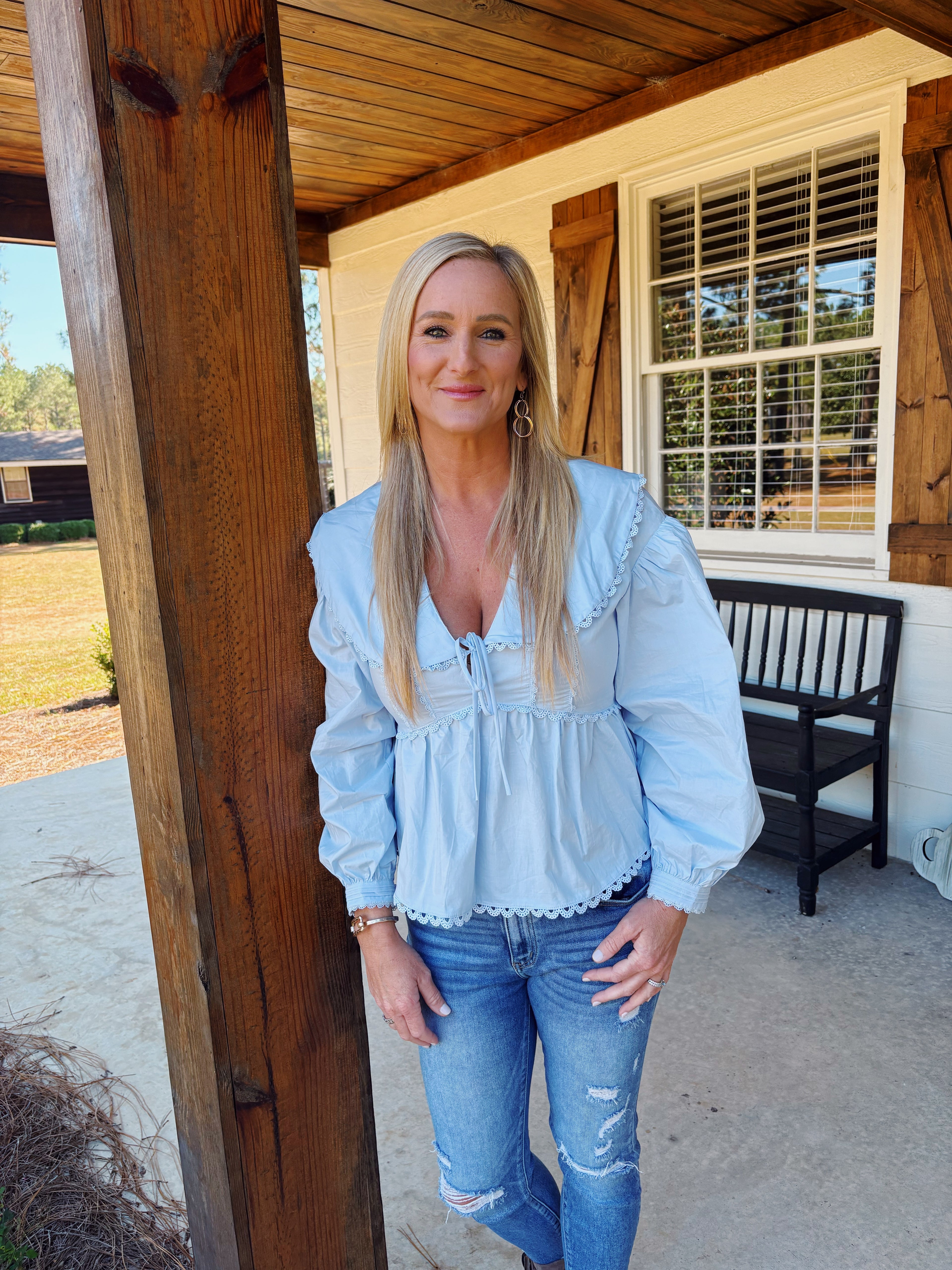 Piper Baby Blue Blouse