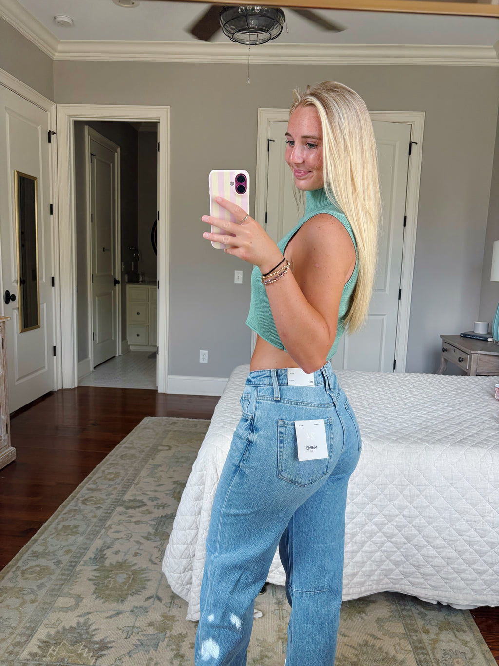 High Rise Wide Barrel Jeans