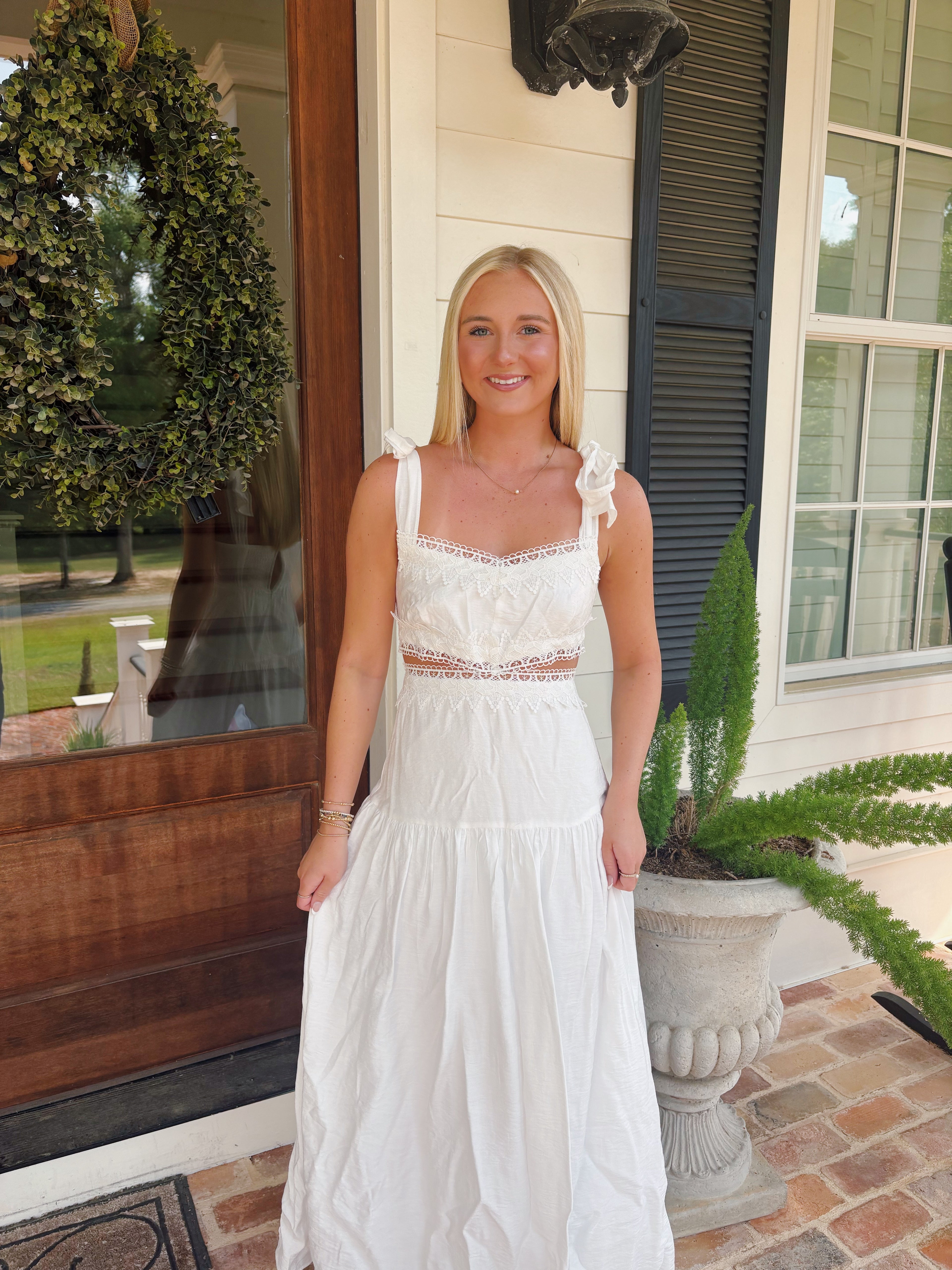 Pearl Lace Maxi Dress