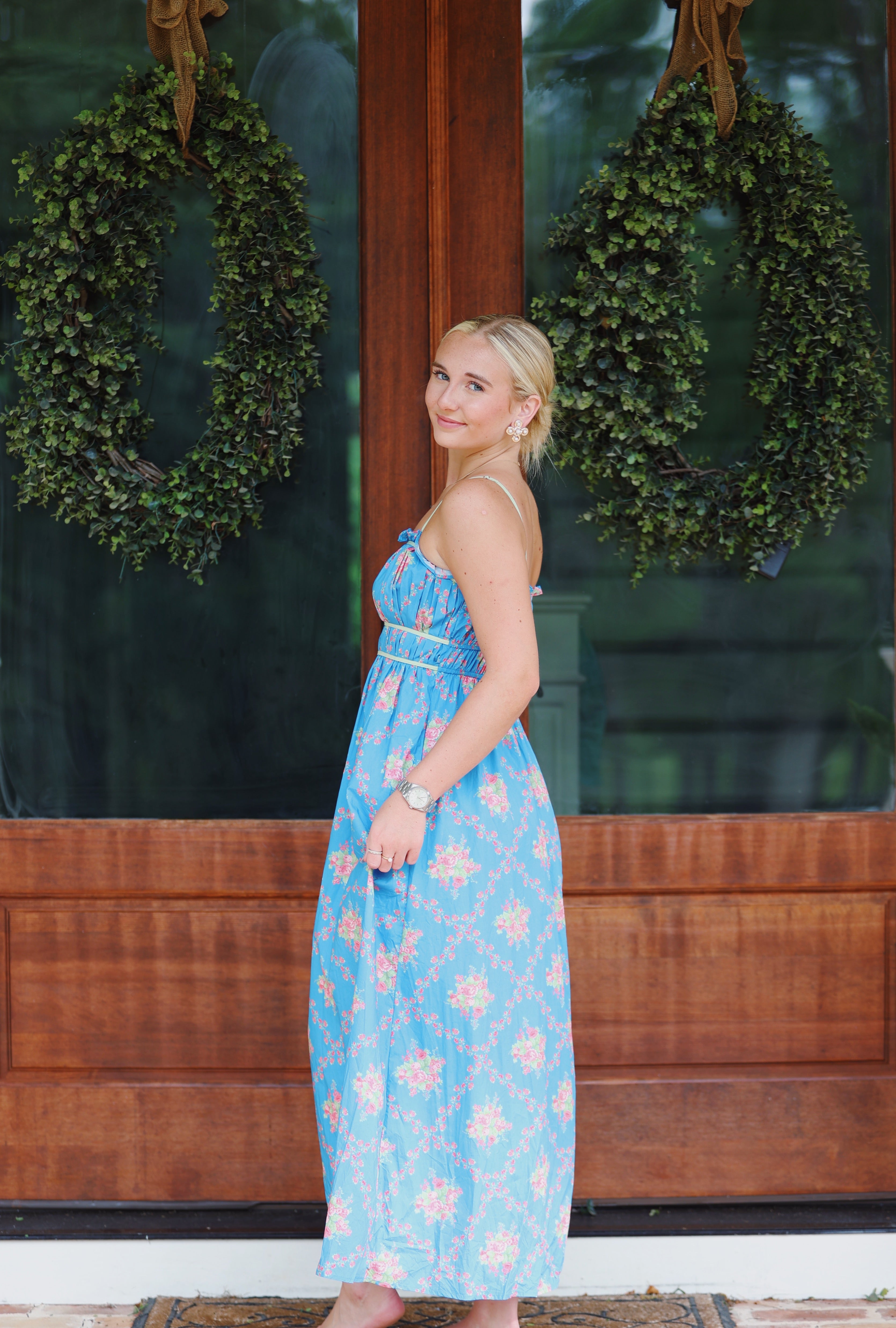 Blue Floral Maxi