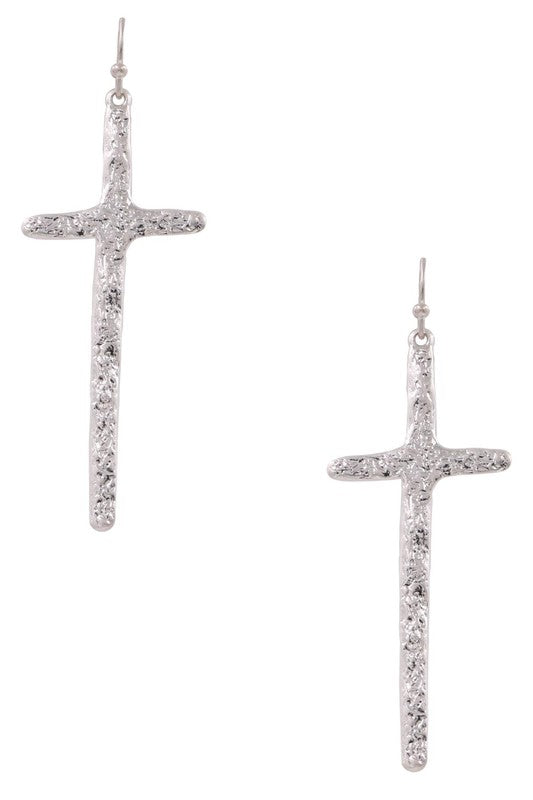 Long Cross Earrings