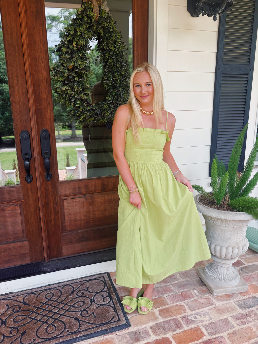 Lime Light Midi Dress