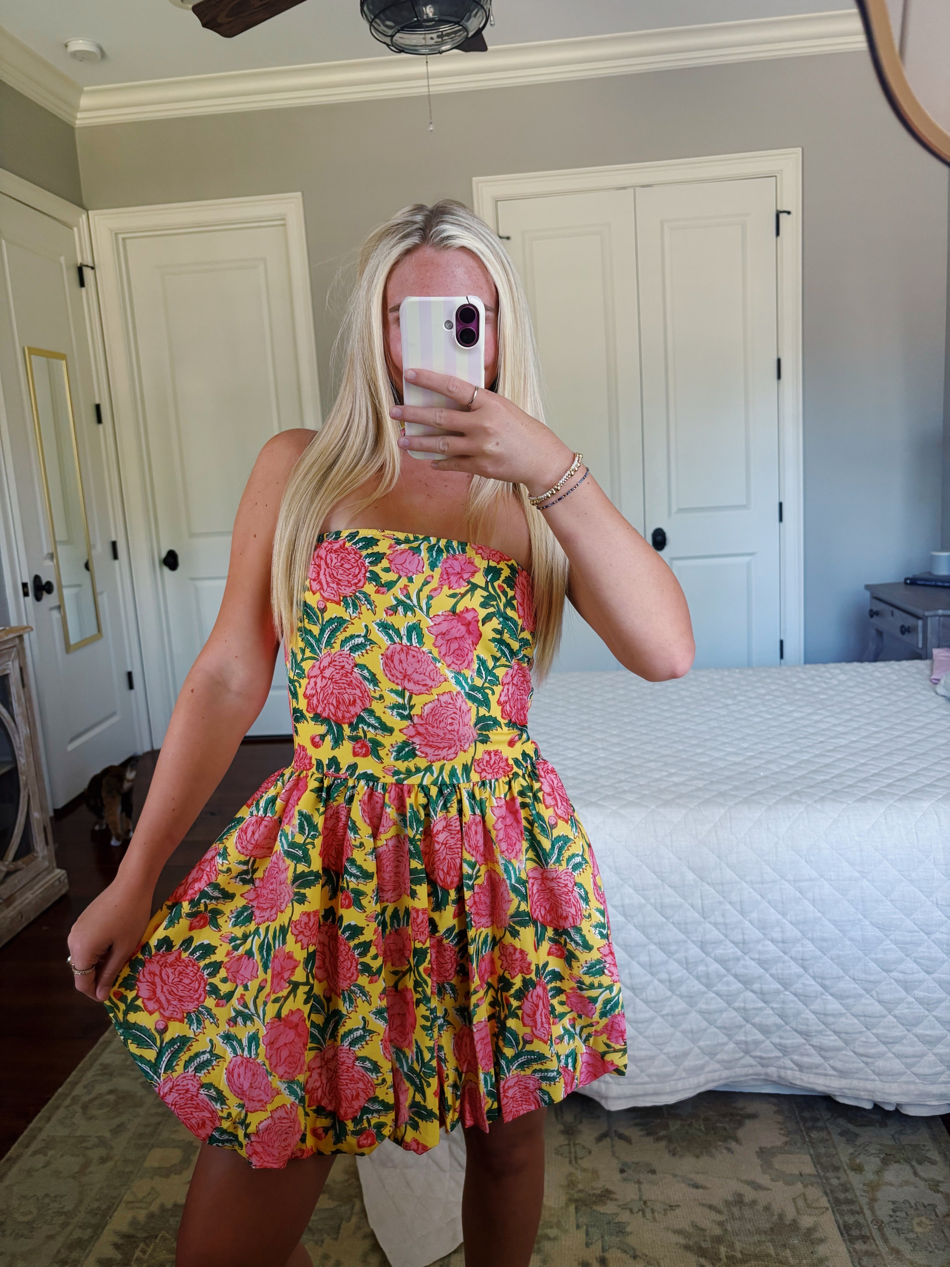 Halter Neck Floral Mini Dress