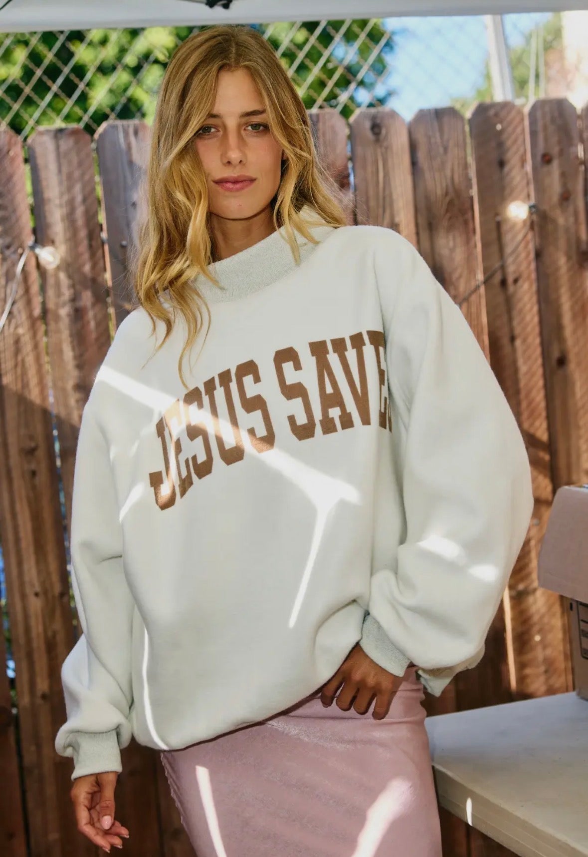 Jesus Saves Reversible Mockneck