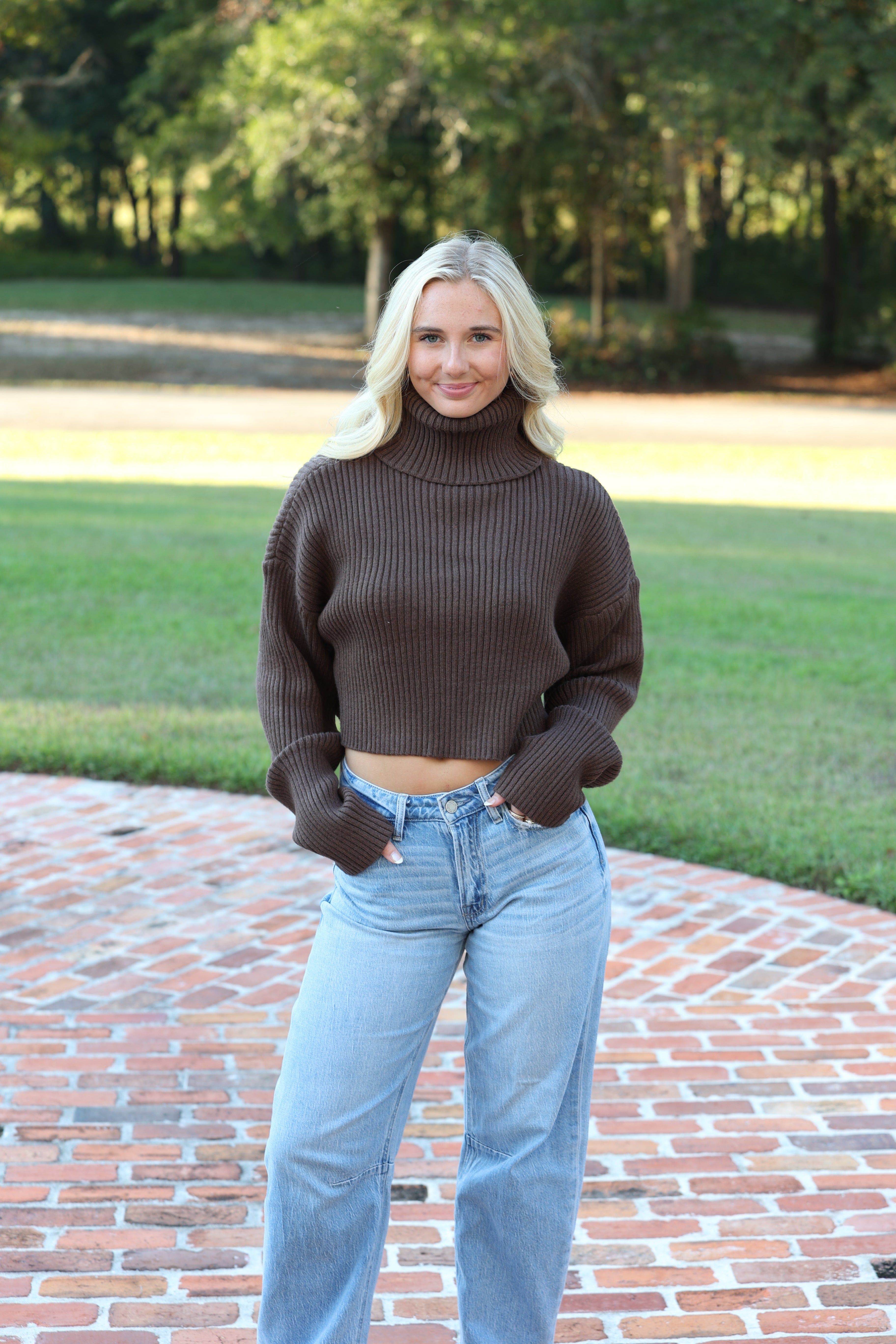Mia Cropped Knit Sweater