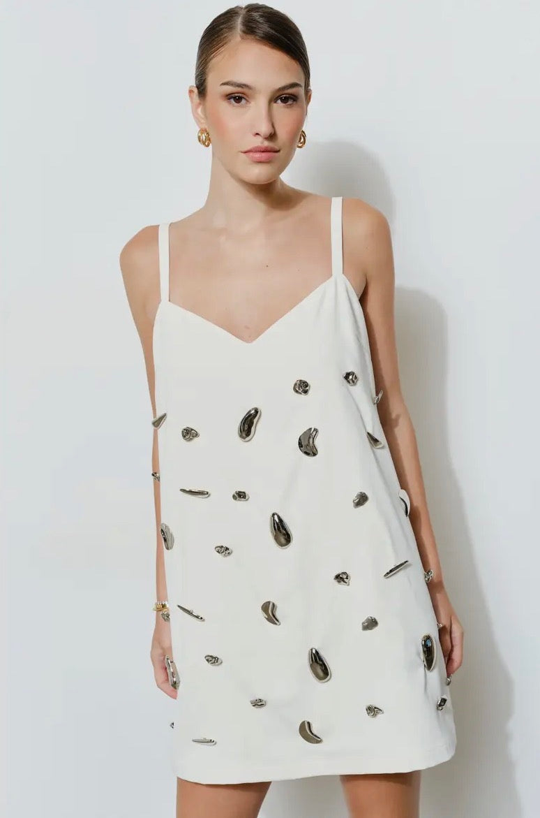 Metallic Embellished Mini dress