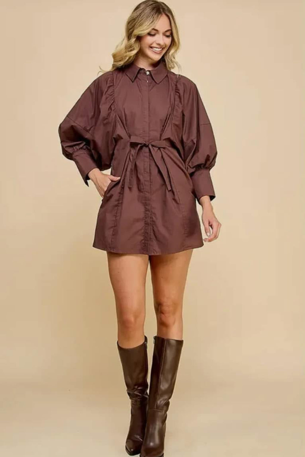 Statement Sleeve Mini Dress