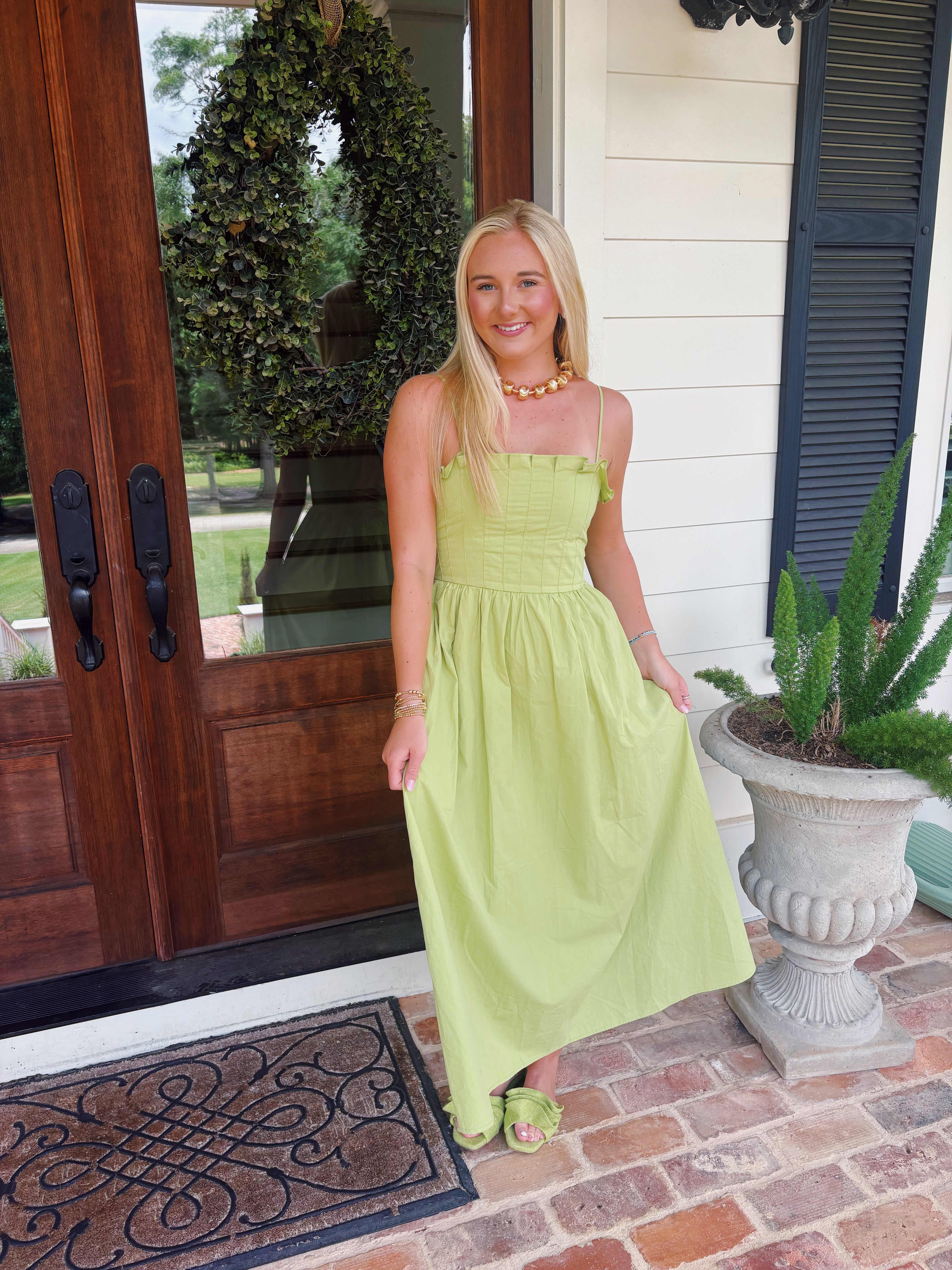 Lime Light Midi Dress