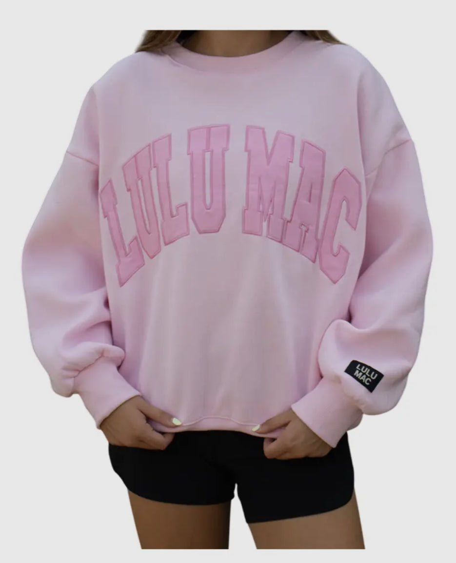 Pink LULU MAC Crewneck