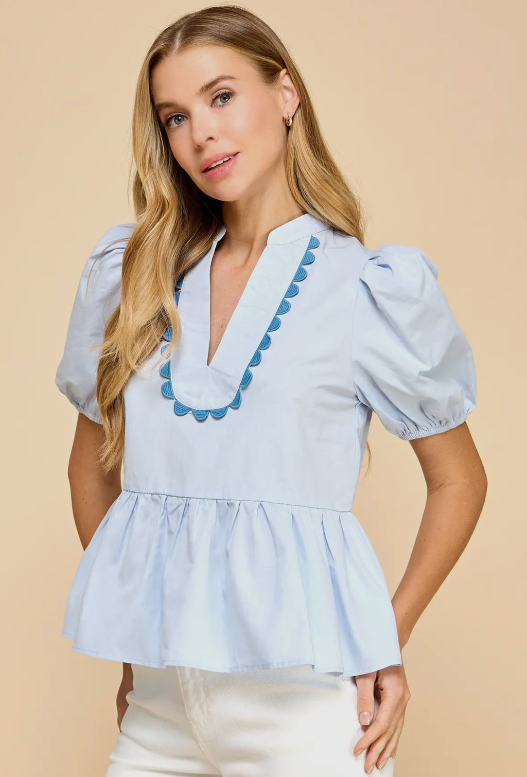 Greyson Blue Top