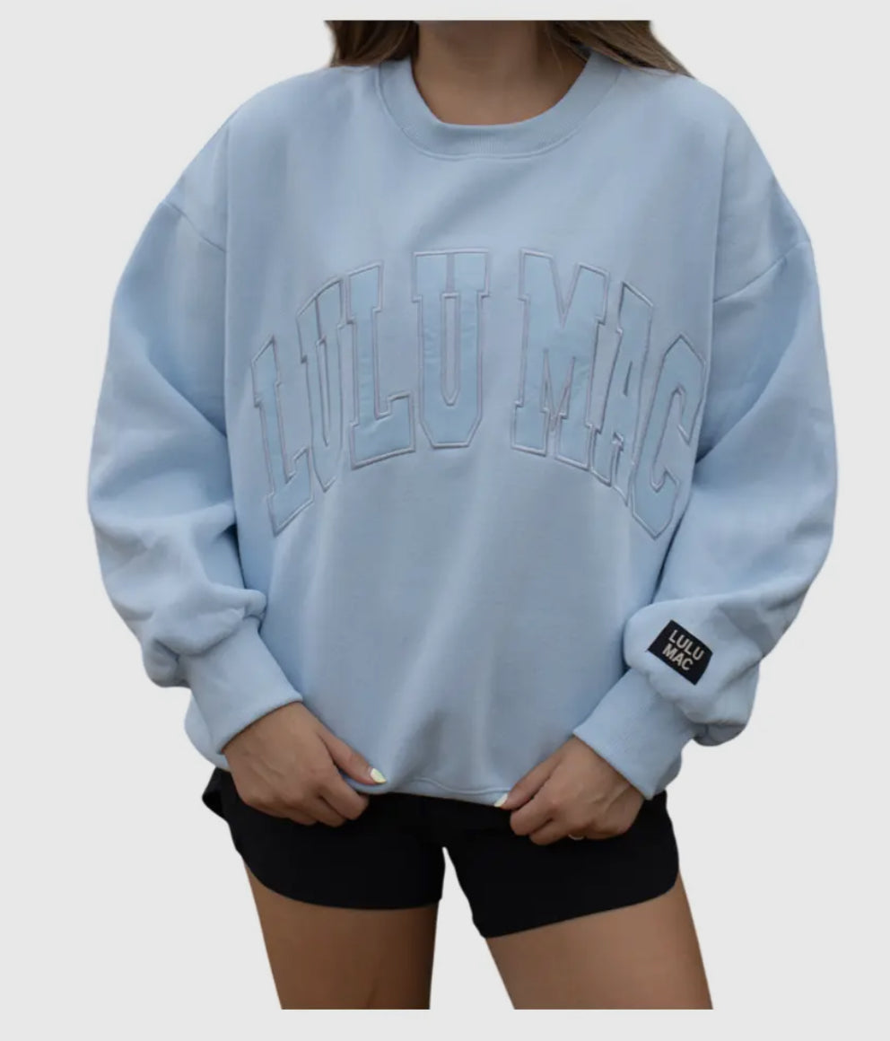 Blue LULU MAC Crewneck