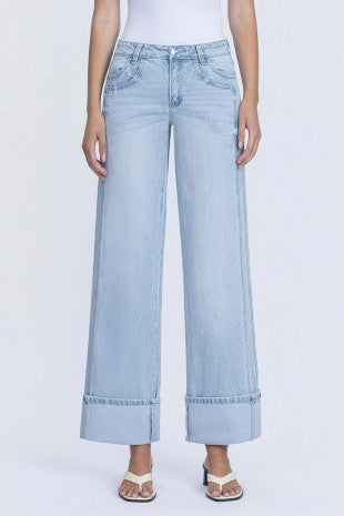High Rise Cuffed Jeans