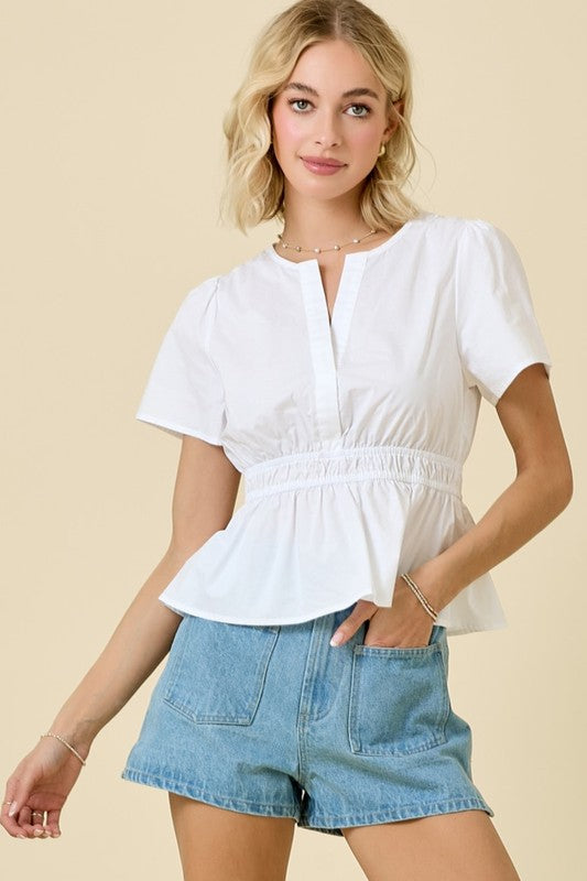 Poplin Flare Top