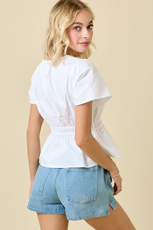 Poplin Flare Top